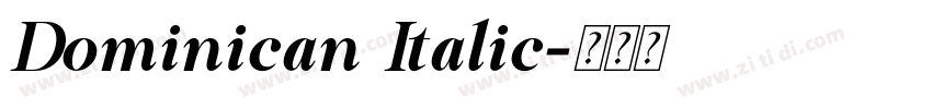 Dominican Italic字体转换